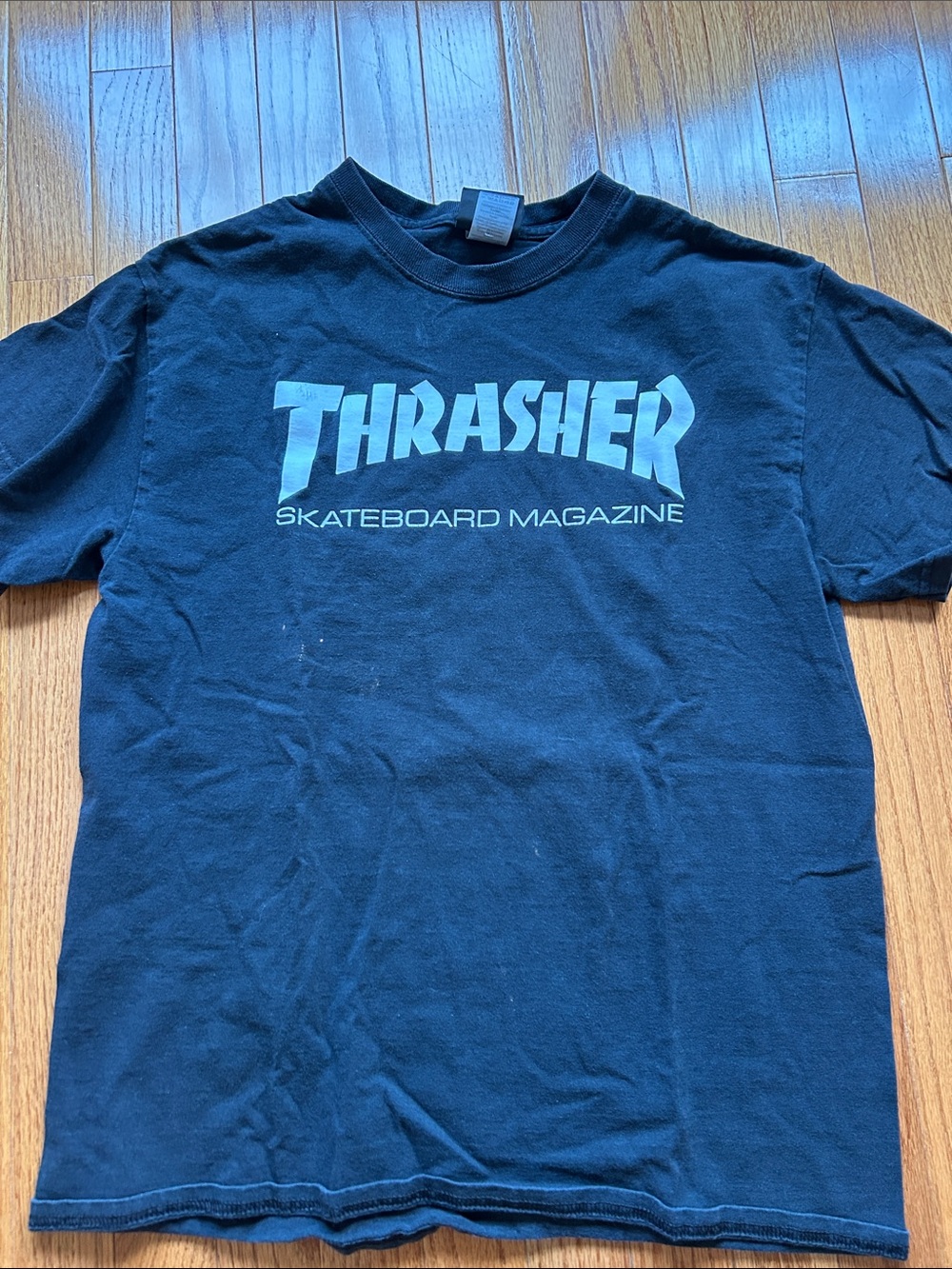 Thrasher Mag Tee Sz M Skateboard Black Vintage Punk Skater Y2K Grunge
